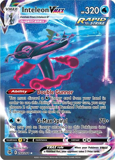 Inteleon VMAX (Alternate Art Secret) (SWSH08: Fusion Strike) Light Play Holofoil