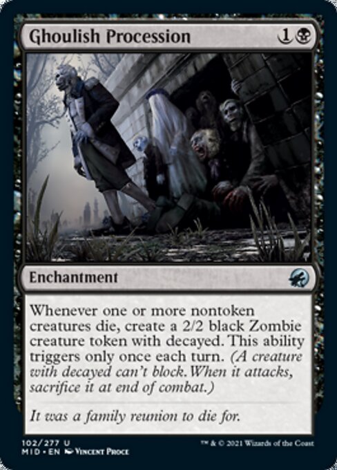 Ghoulish Procession (Innistrad: Midnight Hunt) Light Play
