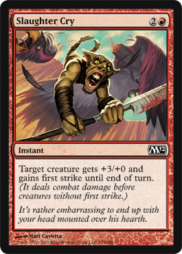 Slaughter Cry (Magic 2012 Core Set) Light Play