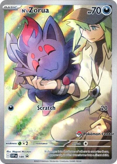 N's Zorua - 189 (Pokemon Center Exclusive) (SV: Scarlet & Violet Promo Cards) Near Mint Holofoil