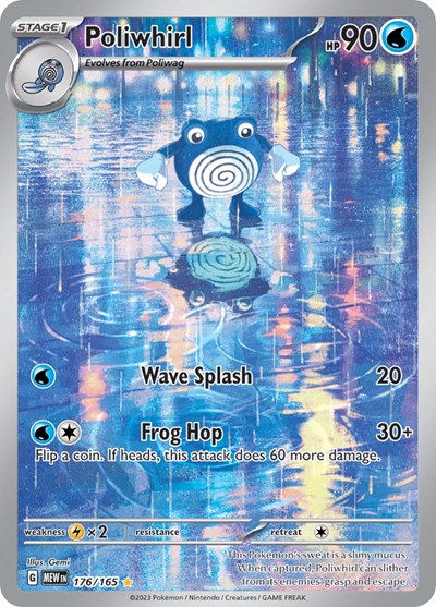 Poliwhirl - 176 (Scarlet and Violet: 151) Light Play Holofoil