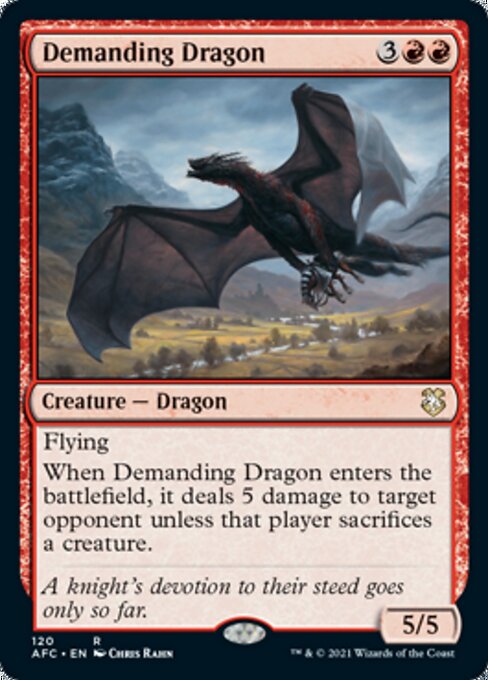 Demanding Dragon (Commander 2021 Forgotten Realms) Light Play