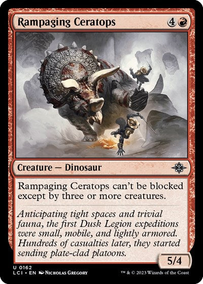 Rampaging Ceratops (The Lost Caverns of Ixalan) Light Play Foil