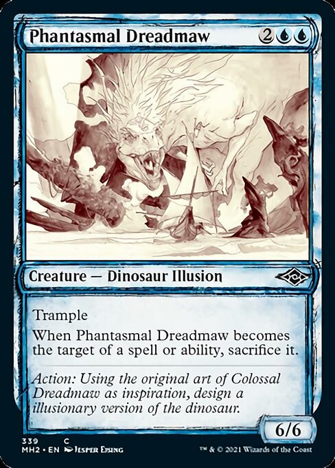 Phantasmal Dreadmaw (Showcase) (Modern Horizons 2) Light Play Foil