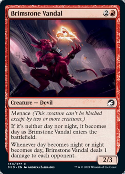 Brimstone Vandal (Innistrad: Midnight Hunt) Light Play