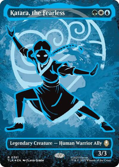 Katara, the Fearless (Borderless) (Neon Ink Foil) (Avatar: The Last Airbender) Near Mint Holofoil