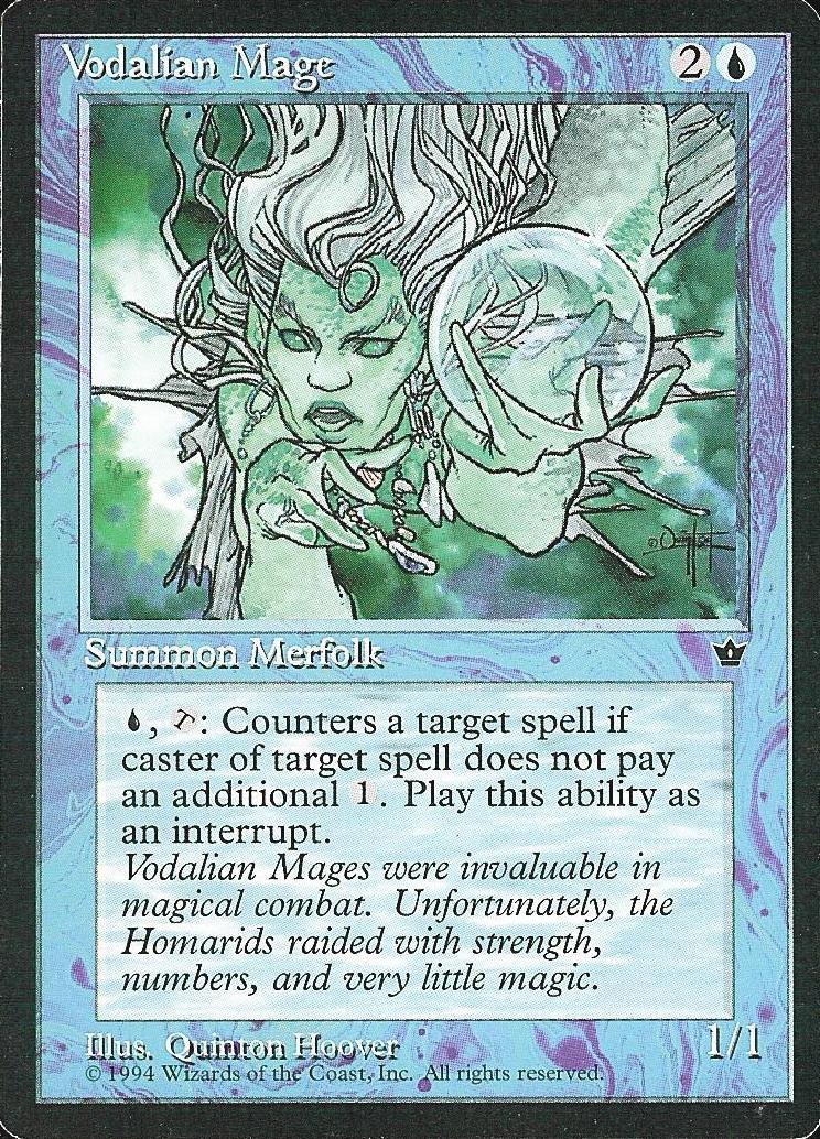 Vodalian Mage (Hoover) (Fallen Empires) Light Play