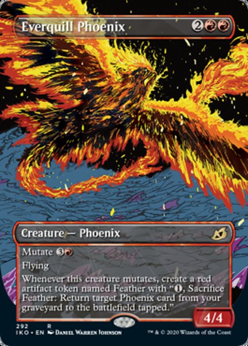 Everquill Phoenix (Showcase) (Ikoria: Lair of Behemoths) Light Play