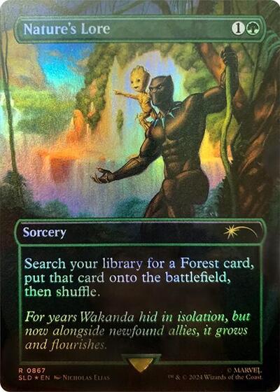 Nature's Lore (867) (Rainbow Foil) (Secret Lair) Light Play Foil