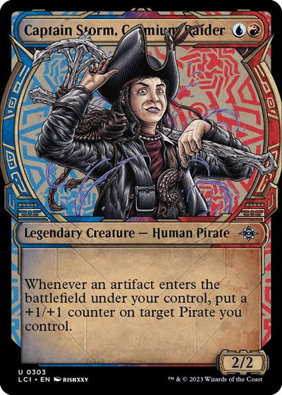 Captain Storm, Cosmium Raider (Showcase) (The Lost Caverns of Ixalan) Light Play