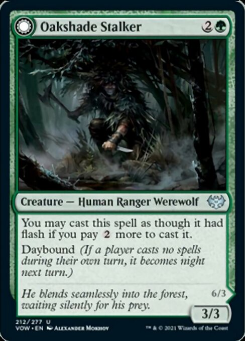 Oakshade Stalker / Moonlit Ambusher (Innistrad: Crimson Vow) Light Play