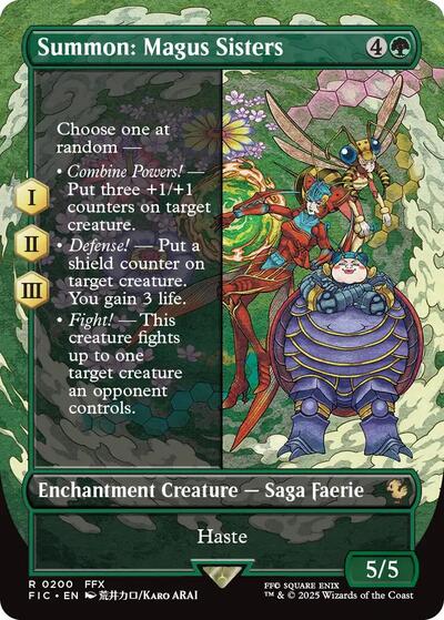 Summon: Magus Sisters (Borderless) (Commander: FINAL FANTASY) Light Play Foil