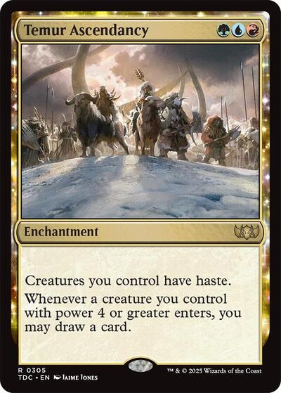 Temur Ascendancy (Commander: Tarkir: Dragonstorm) Light Play