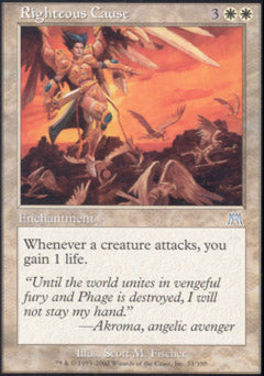 Righteous Cause (Onslaught) Light Play