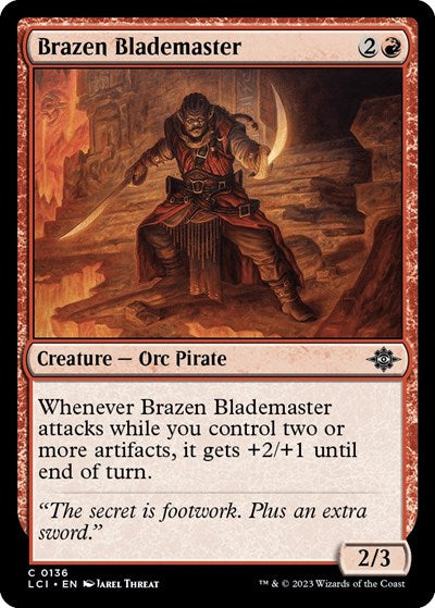 Brazen Blademaster (The Lost Caverns of Ixalan) Light Play