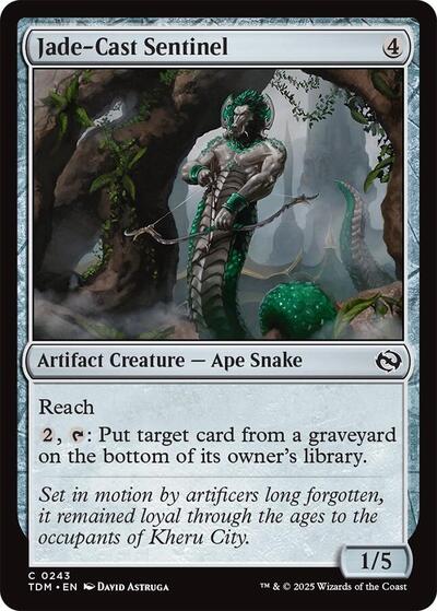 Jade-Cast Sentinel (Tarkir: Dragonstorm) Light Play