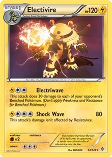 Electivire - 54/149 (BW Boundaries Crossed) (Deck Exclusives) Heavy Play