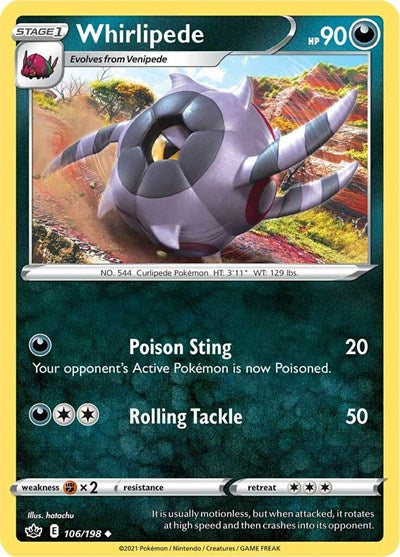 Whirlipede (SWSH06: Chilling Reign) Medium Play