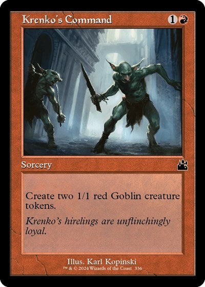 Krenko's Command (Retro Frame) (Ravnica Remastered) Light Play Foil