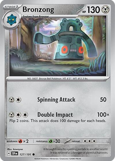 Bronzong (SV08: Surging Sparks) Light Play Reverse Holofoil