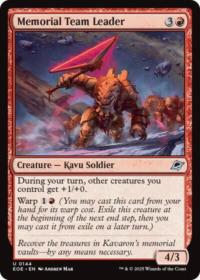 Memorial Team Leader (Edge of Eternities) Light Play Foil