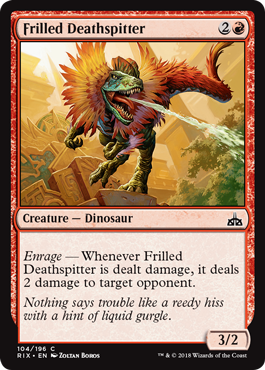 Frilled Deathspitter (Rivals of Ixalan) Light Play