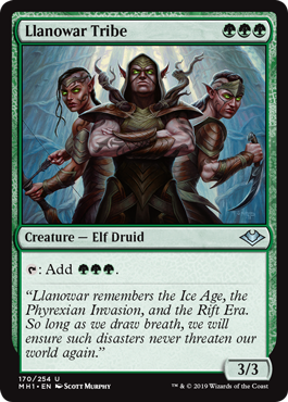 Llanowar Tribe (Modern Horizons) Light Play