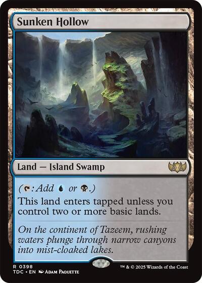 Sunken Hollow (Commander: Tarkir: Dragonstorm) Light Play