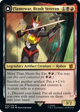 Flamewar, Brash Veteran (Universes Beyond: Transformers) Light Play