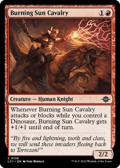 Burning Sun Cavalry (The Lost Caverns of Ixalan) Light Play Foil