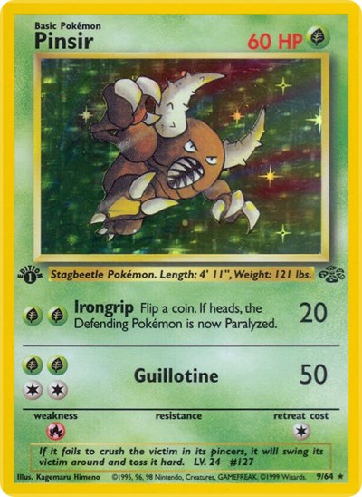 Pinsir (9) (Jungle) Damaged / Poor Holofoil Unlimited