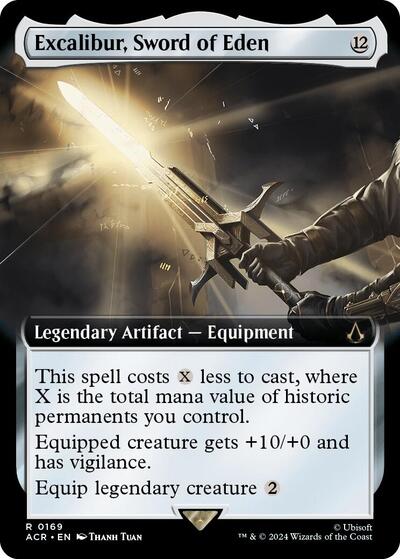 Excalibur, Sword of Eden (Extended Art) (Universes Beyond: Assassin's Creed) Light Play Foil