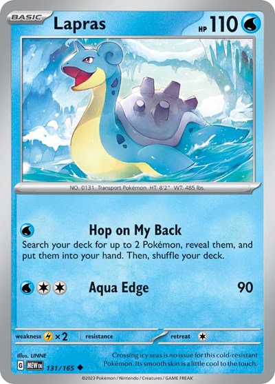 Lapras (Scarlet and Violet: 151) Light Play