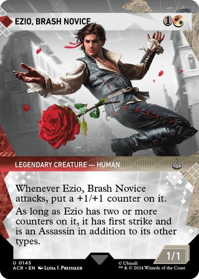 Ezio, Brash Novice (Showcase) (Universes Beyond: Assassin's Creed) Light Play