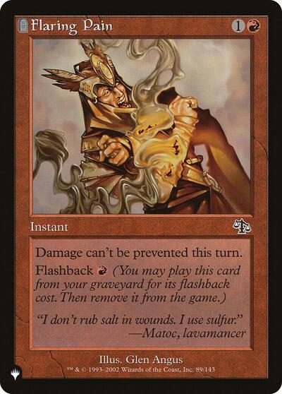 Flaring Pain (The List) Light Play