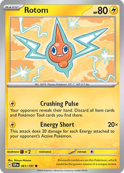 Rotom (SV08: Surging Sparks) Light Play Reverse Holofoil