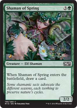 Shaman of Spring (Magic 2015 Core Set) Light Play