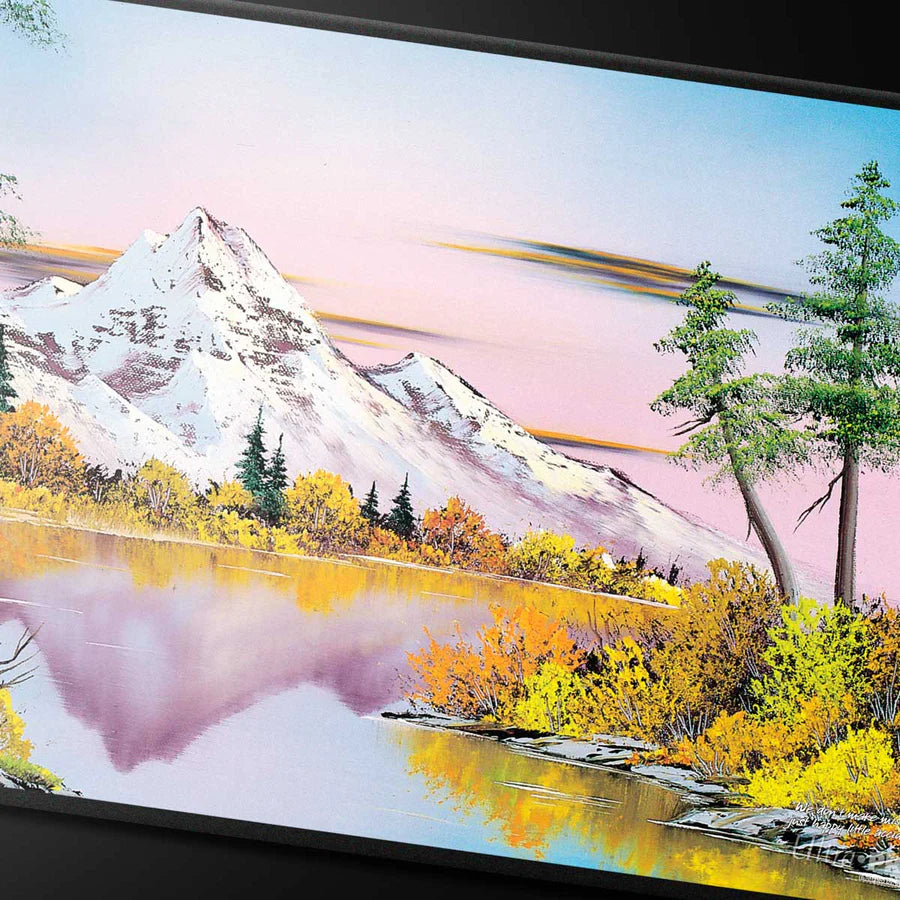 Ultra Pro - Bob Ross Mighty Mountain Lake Black Stitched Playmat