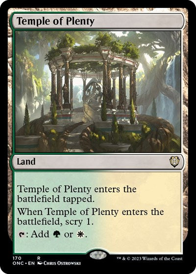 Temple of Plenty (Commander: Phyrexia: All Will Be One) Light Play