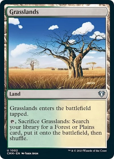 Grasslands (Commander Masters) Light Play
