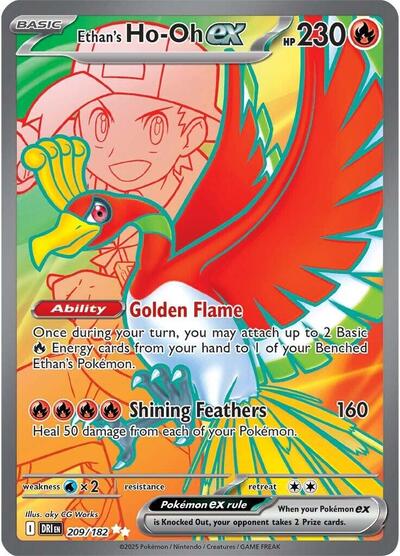 Ethan's Ho-Oh ex - 209 (SV10: Destined Rivals) Light Play Holofoil