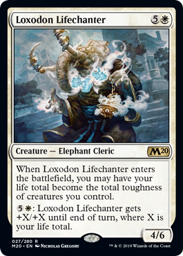 Loxodon Lifechanter (Magic 2020 Core Set) Damaged / Poor