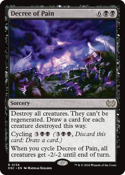 Decree of Pain (Commander: Duskmourn: House of Horror) Light Play