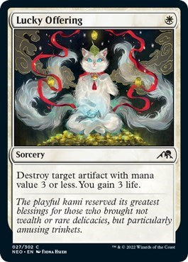 Lucky Offering (Kamigawa: Neon Dynasty) Light Play