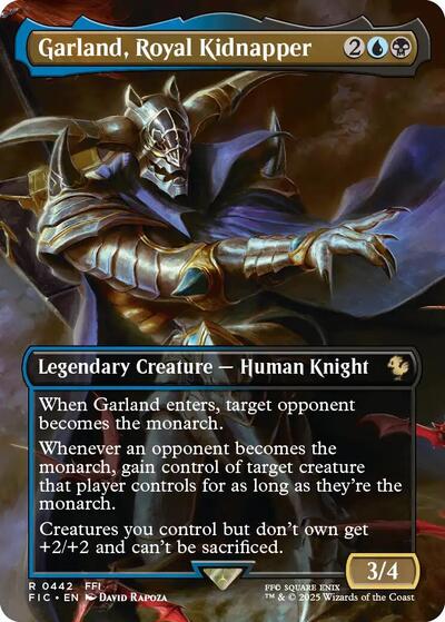 Garland, Royal Kidnapper (Borderless) (Commander: FINAL FANTASY) Light Play