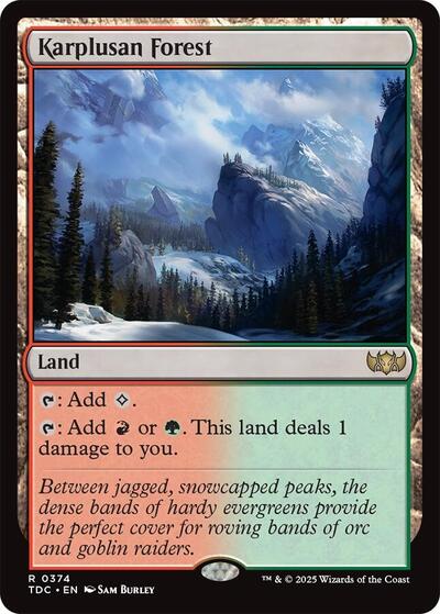 Karplusan Forest (Commander: Tarkir: Dragonstorm) Light Play