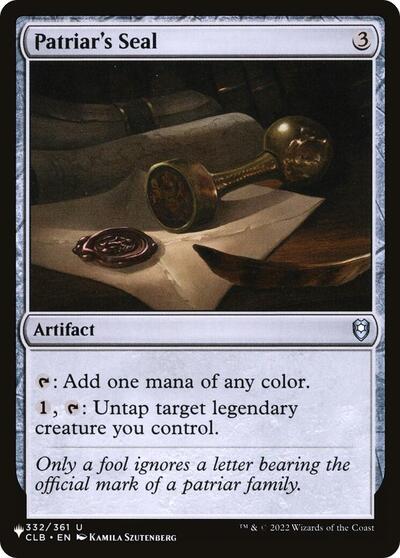 Patriar's Seal (The List) Light Play