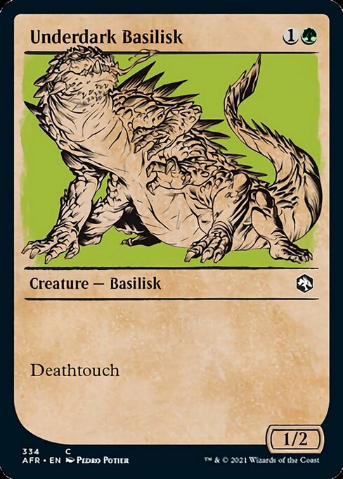 Underdark Basilisk (Showcase) (Adventures in the Forgotten Realms) Light Play Foil