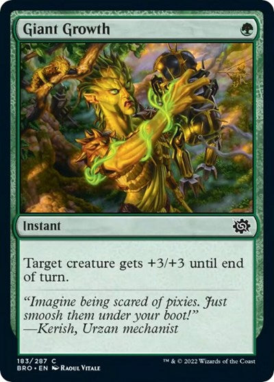 Giant Growth (The Brothers' War) Light Play Foil
