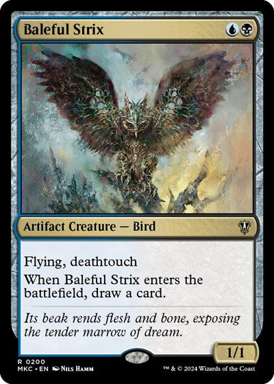 Baleful Strix (Commander: Murders at Karlov Manor) Light Play